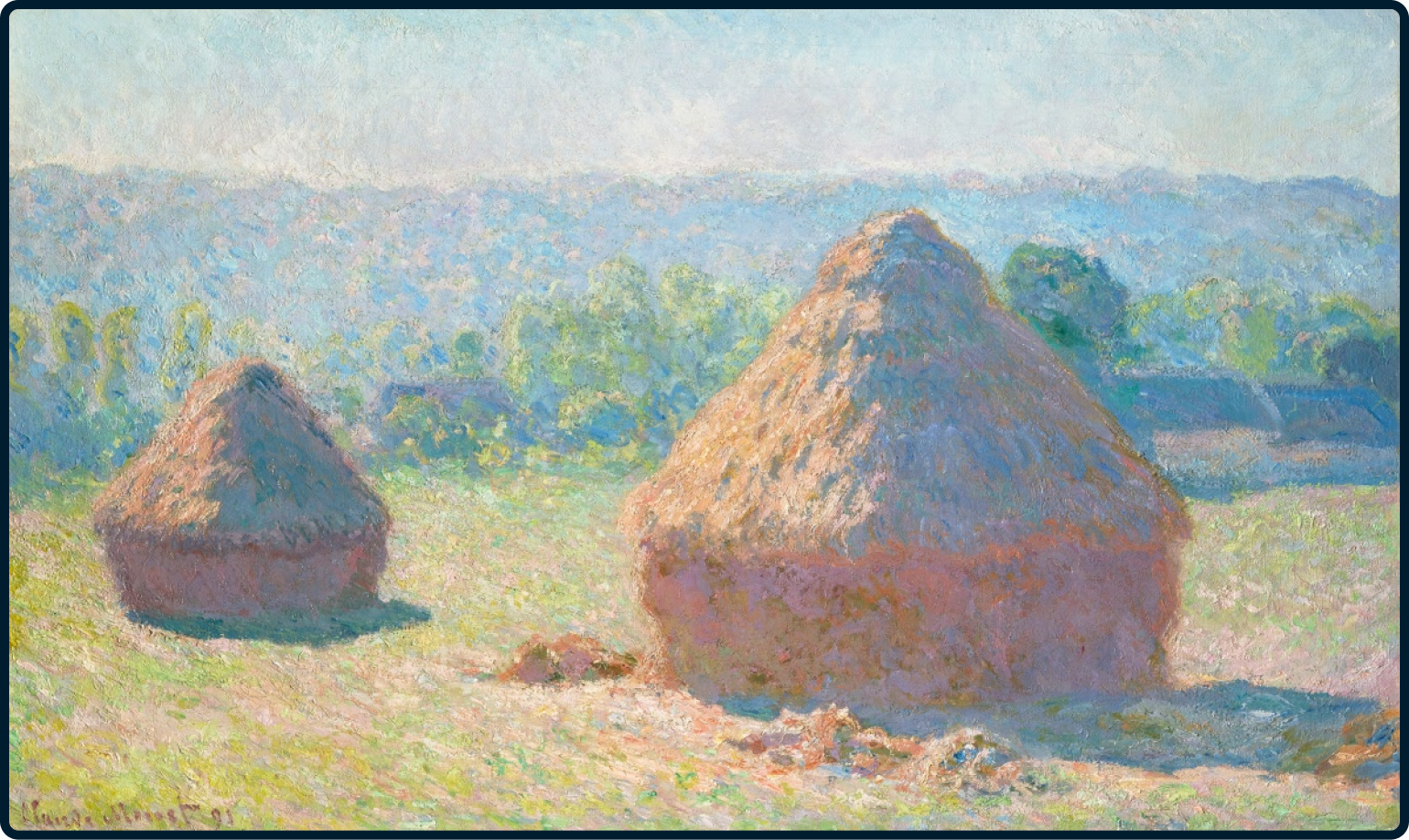 Les Meules A%CC%80 Giverny De Claude Monet