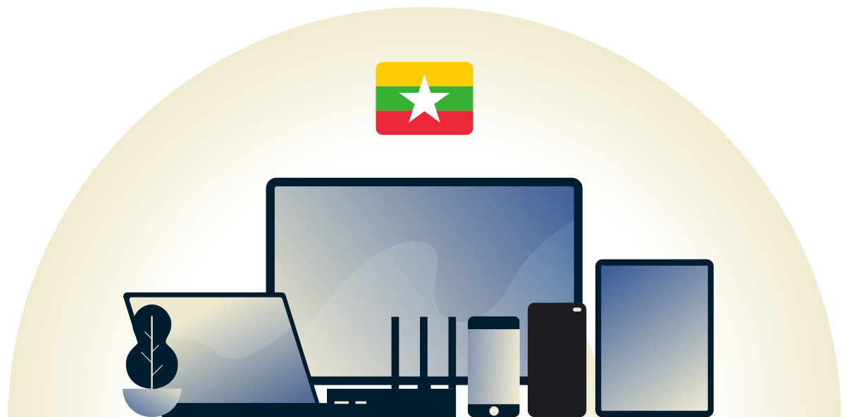 VPN เมียนมาร์ที่กำลังปกป้องอุปกรณ์หลากหลายชนิด