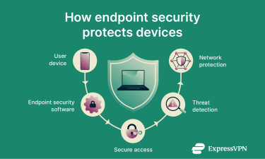 How endpoint security protects a device.